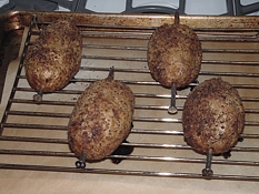 Crispy potato skins with Spud Spikes from the oven