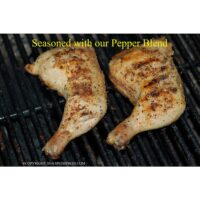 Chicken seasoned with Spud Spikes Gourmet Pepper Blend Potato Skin Rub and Everyday Seasoning