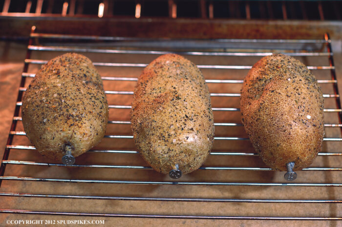 Spud Spikes potatoes ready to bake.