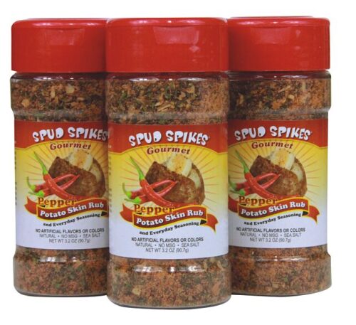 Spud Spikes Gourmet Potato Skin Rub and Everyday Seasoning Pepper Blend 3-pack