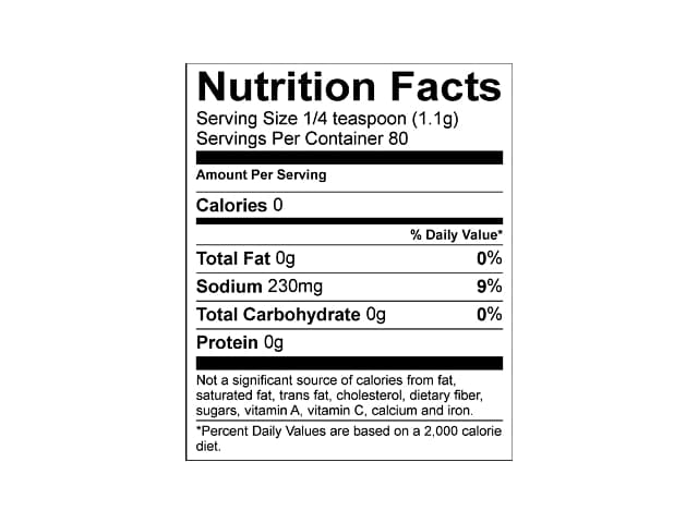 Spud Spikes Pepper Blend Nutrition Facts