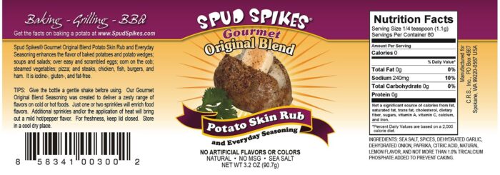Spud Spikes Combo Kit Package Label