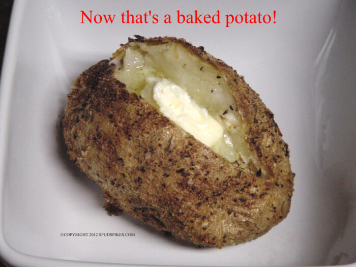 A Spud Spikes Seasoned Baked Potato