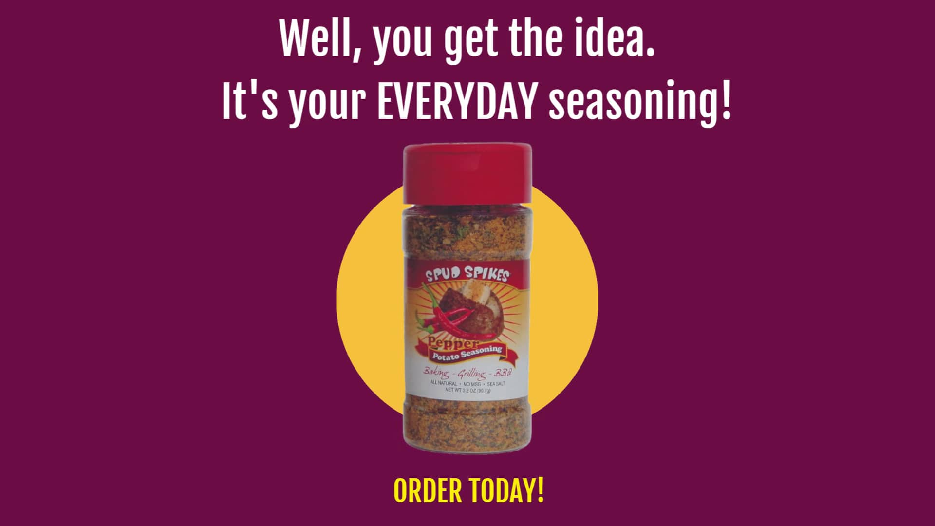 Spud Spikes Gourmet Seasoning - Pepper Blend - snapshot for video