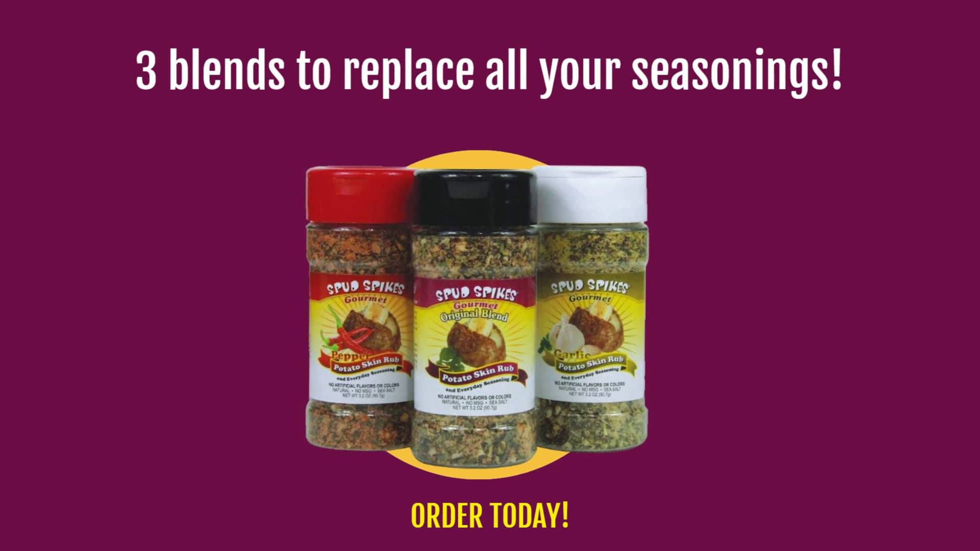 Spud Spikes Seasonings 3 pack Combo snapshot for video